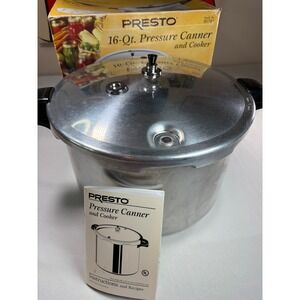 Presto 16 Qt Pressure Canner Cooker 01745 Aluminum w/Lid Box Manual Complete